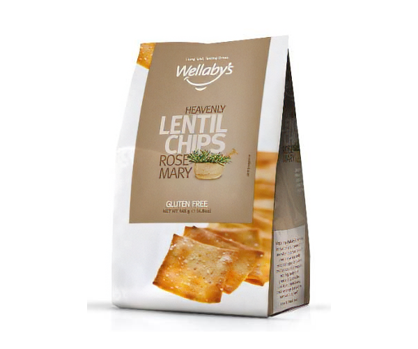 Lentil Chips Rose Mary - чипс от леща - Wellabys