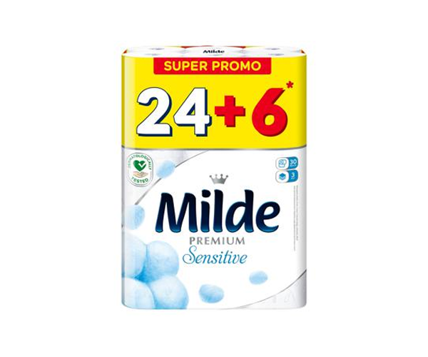 Тоалетна хартия Sensitive 24+6 - Milde