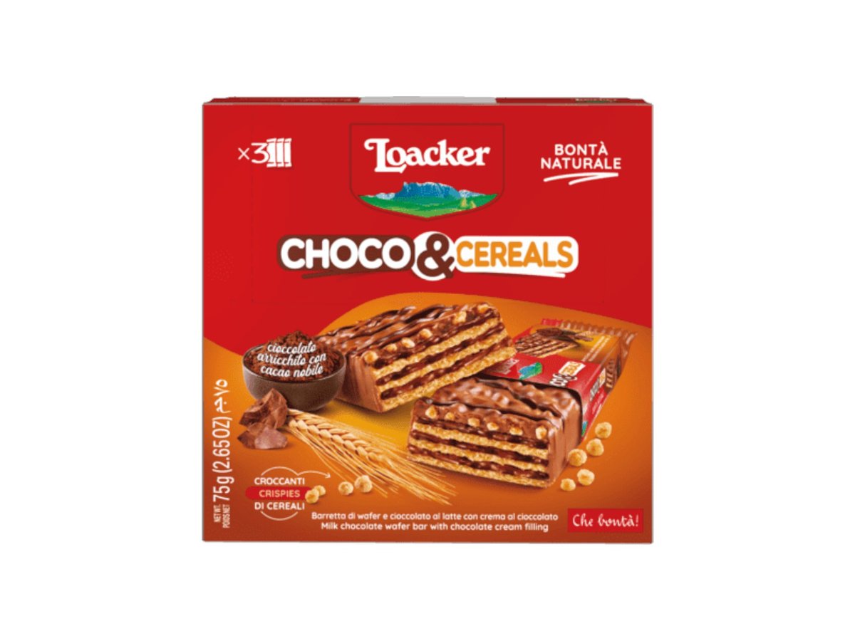 Вафли Loacker Choco&Cereals 100гр