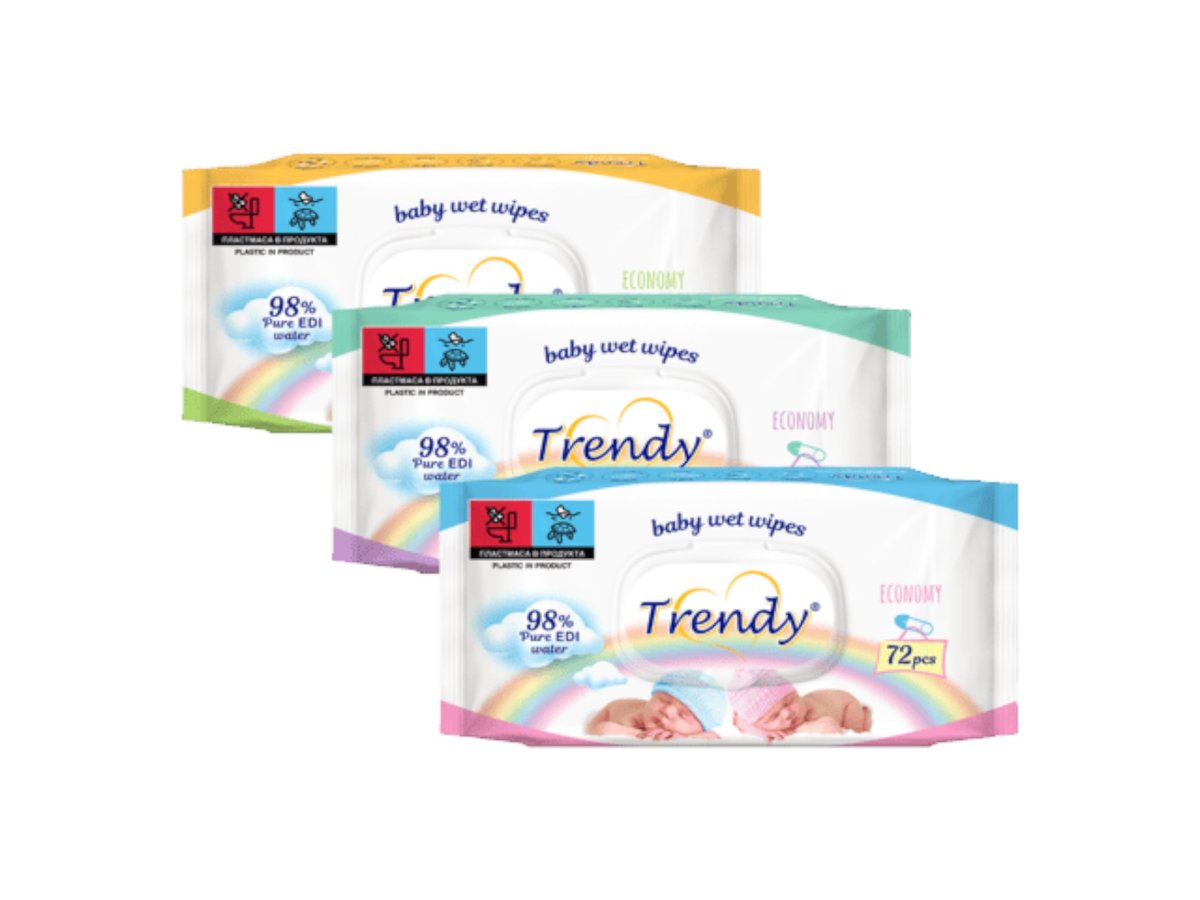 Кърпи Влажни Trendy Бебе С Капак 72 Бр