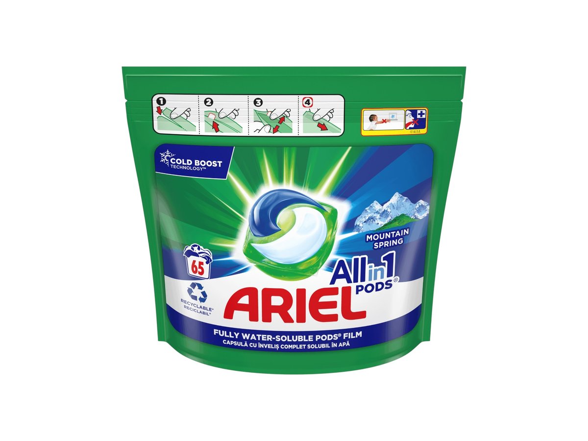 Капсули за Пране Ariel Планинска Пролет 65бр