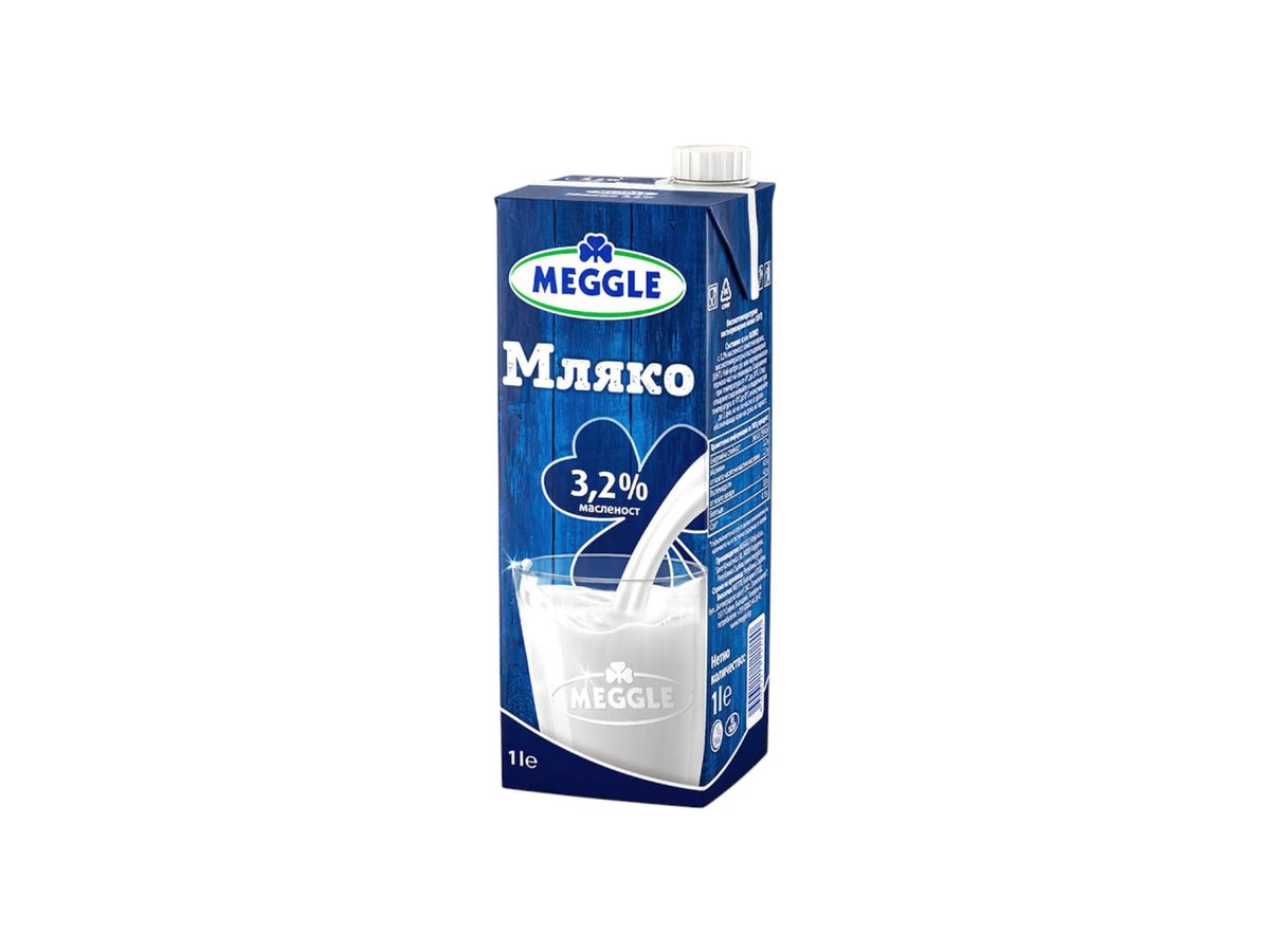 Мляко Прясно Meggle 3,2% 1л UHT