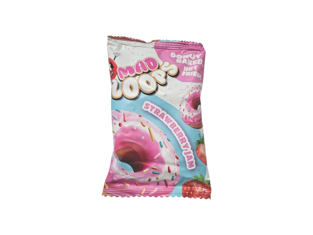 Донът Mad Loops Със Сладко От Ягоди 60гр