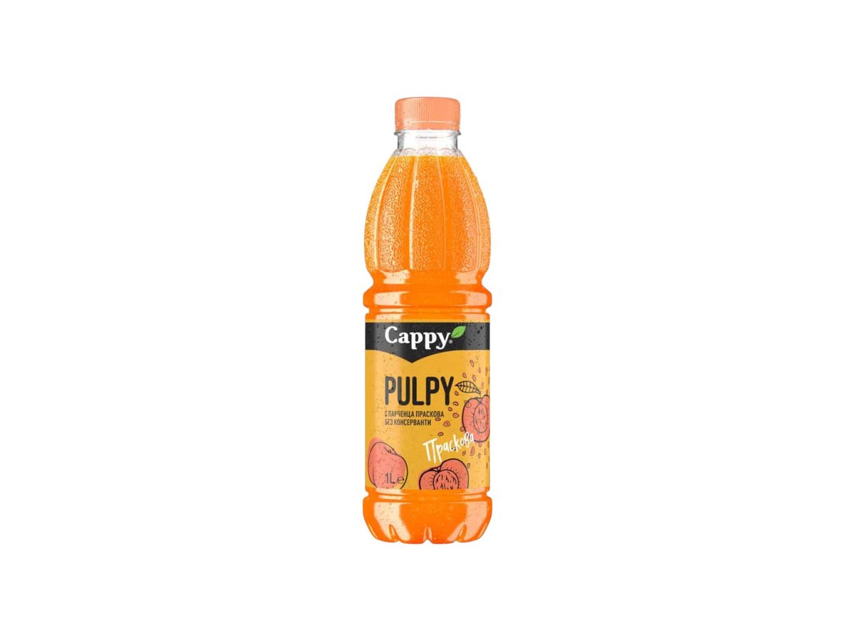 Напитка Плодова Cappy Pulpy Праскова 1л Pet