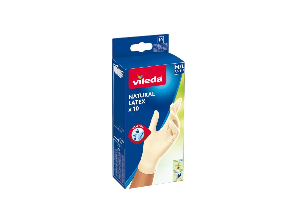 Ръкавици Домакински Vileda 10бр M/L Кутия