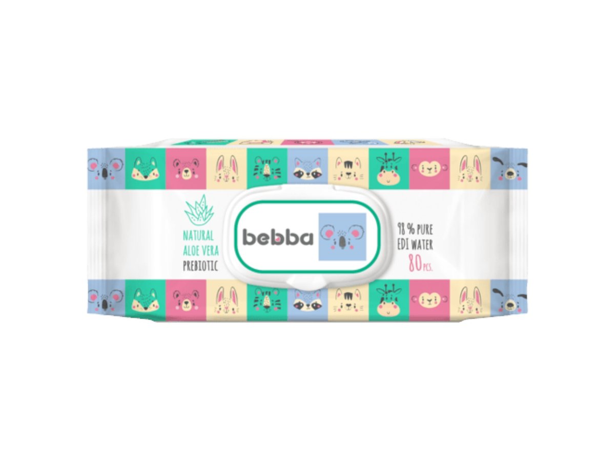 Кърпи Влажни Bebba Алое И Пребиотик 80 Бр С Капак