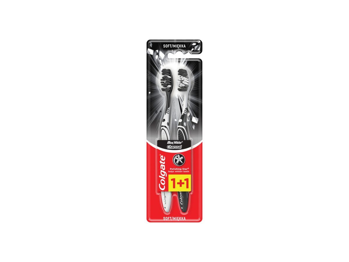Четка за Зтби Colgate Max White Charcoal 1+1бр