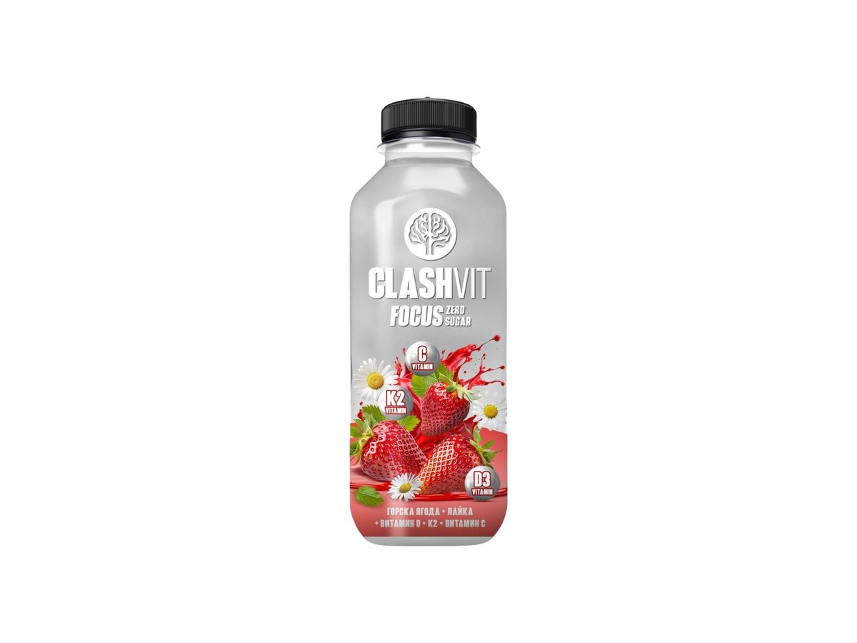 Вода Витаминна Clash Vit Focus Горска Ягода и Лайка