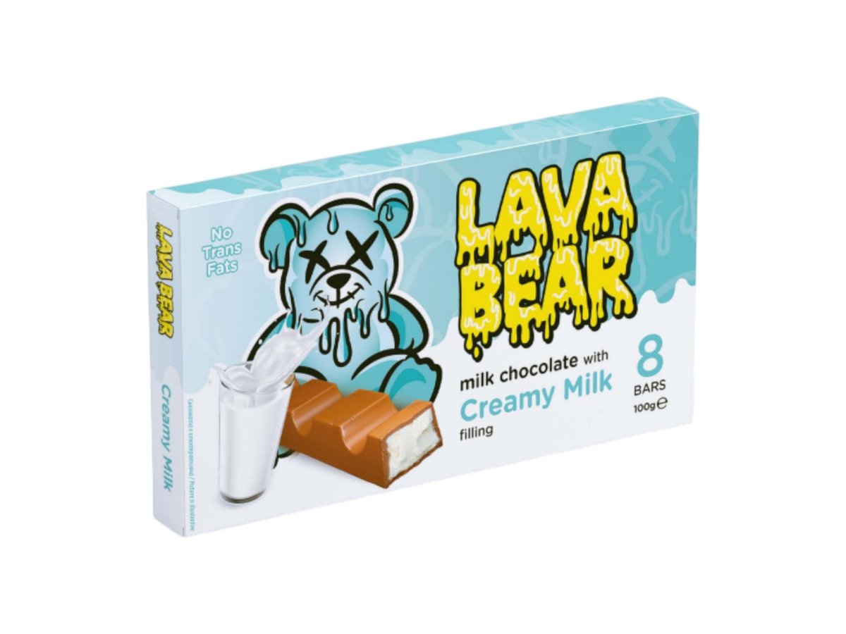 Шоколад Lava Bear Млечен Пълнеж 100гр