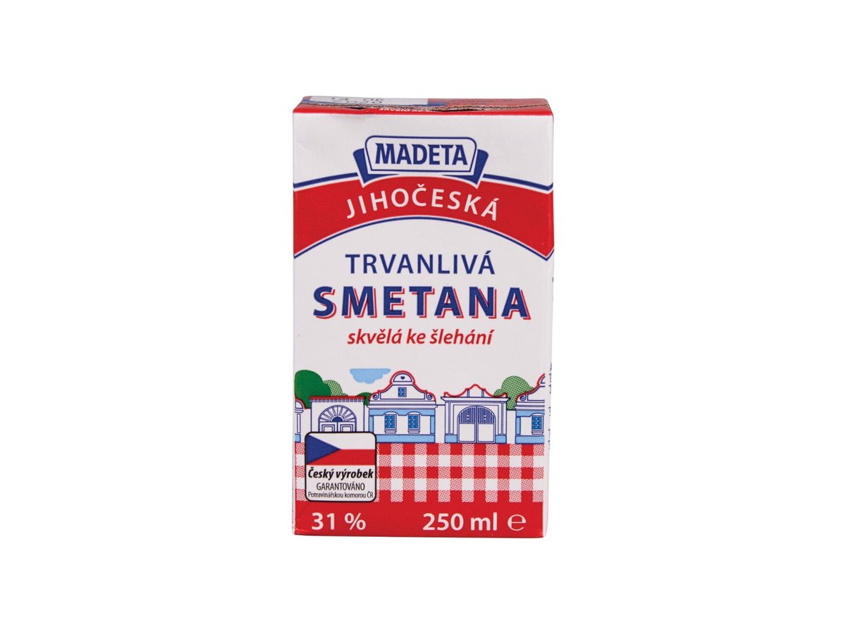 Сметана Madeta Млечна 31% 250мл
