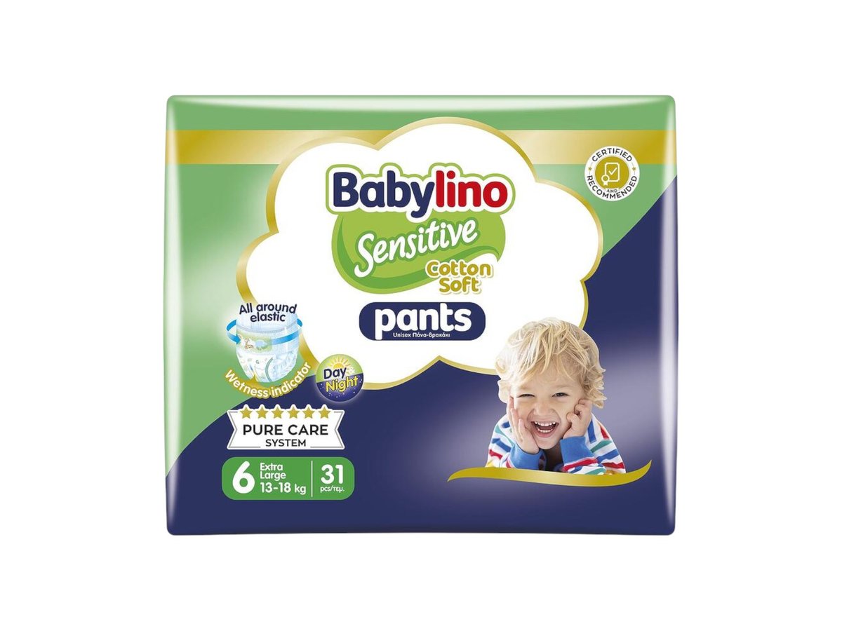 Гащички Babylino Sensitive Cotton Soft 6 1318Кг 31бр