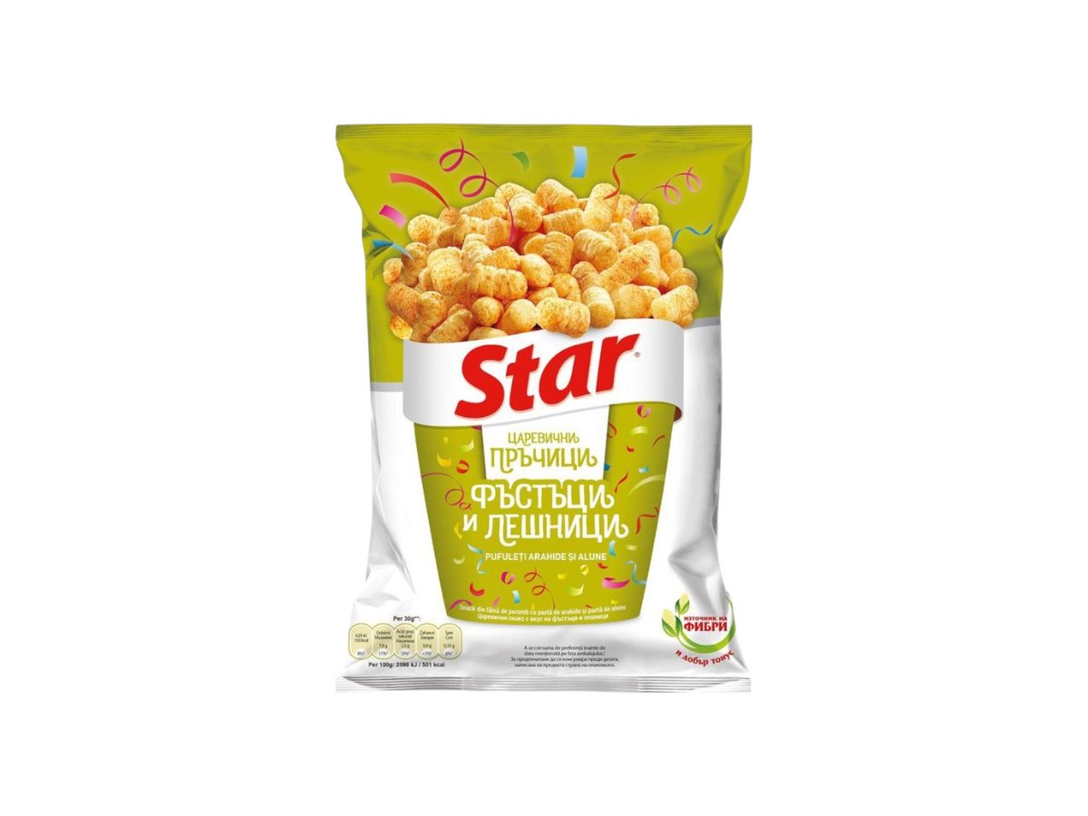 Снакс Star Фъстък с Лешник 80гр