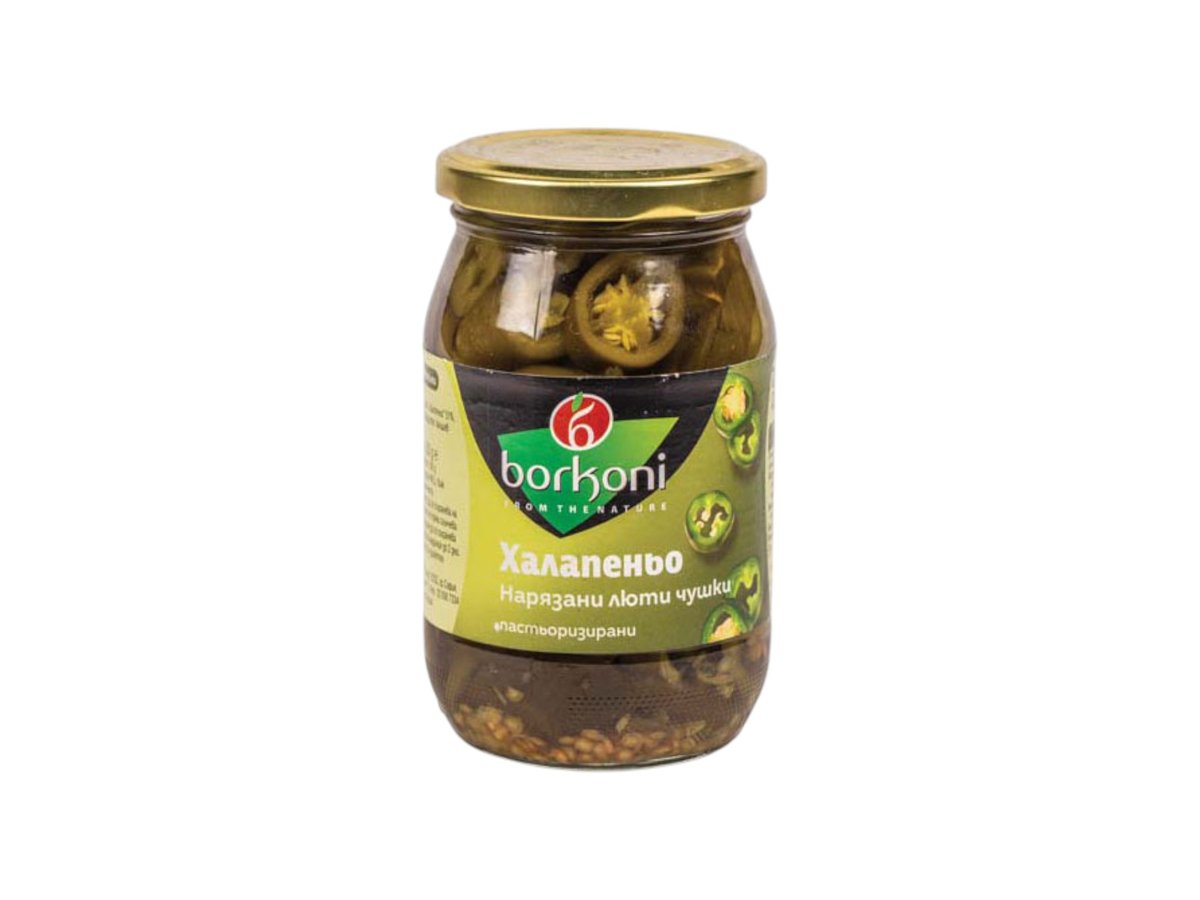 Чушки Borkoni Халапеньо Нарязани 260 Г Буркан