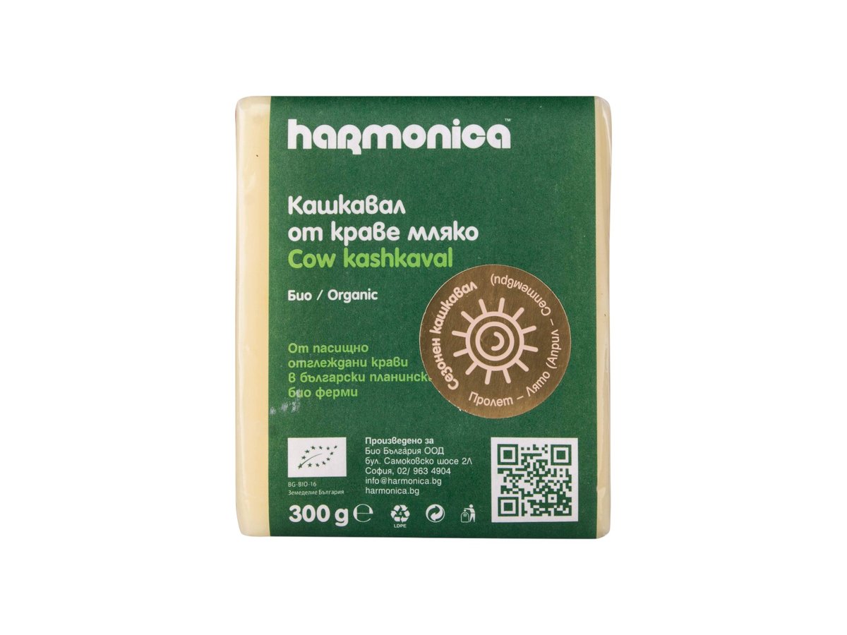 Кашкавал От Краве Мляко Био 300гр Harmonica