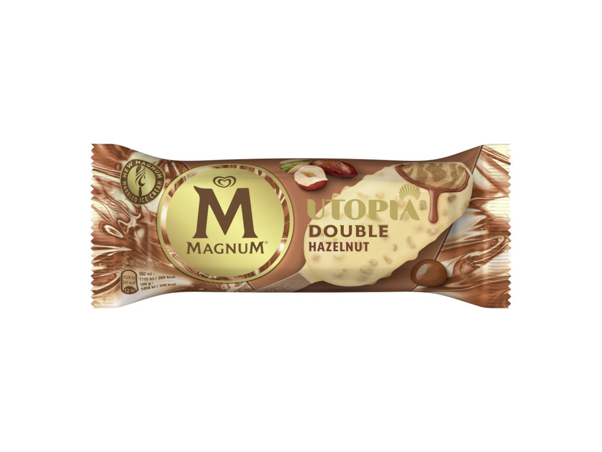 Сладолед Magic Utopia Double Hazelnut 70.5 Гр / Клечка