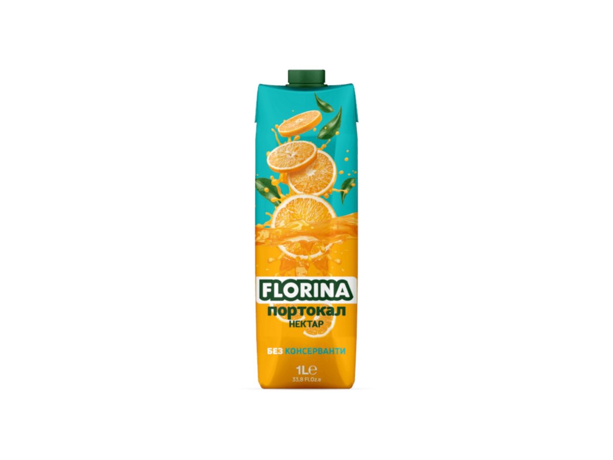 Нектар Florina Портокал 50% 1л Тетрапризма