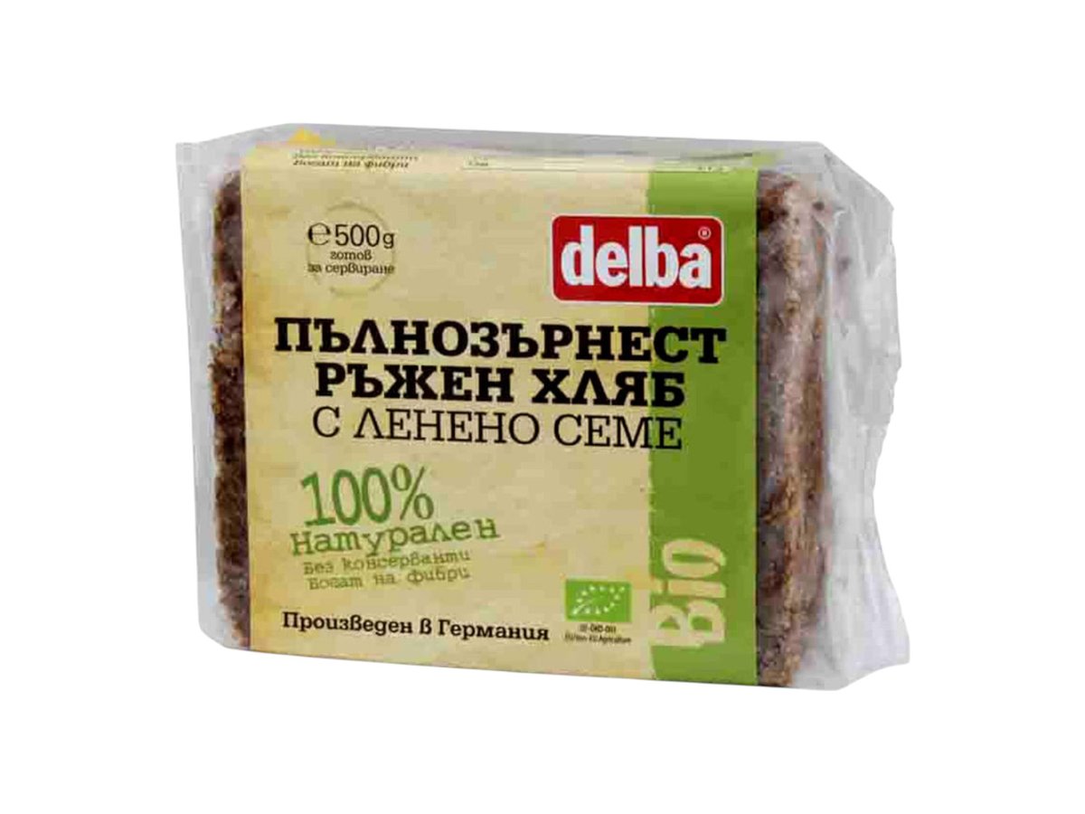 Хляб Био Delba Пълноз. Ленено Семе