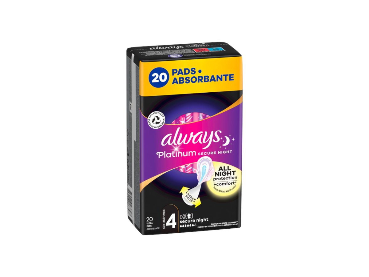 Дамски Превръзки Always Platinum Secure Night 20бр.