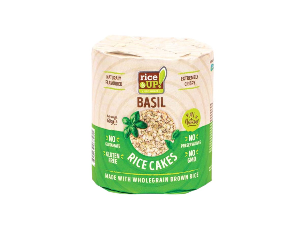 Бисквити Оризови Rice Up! Босилек Пълноз. 60 Г