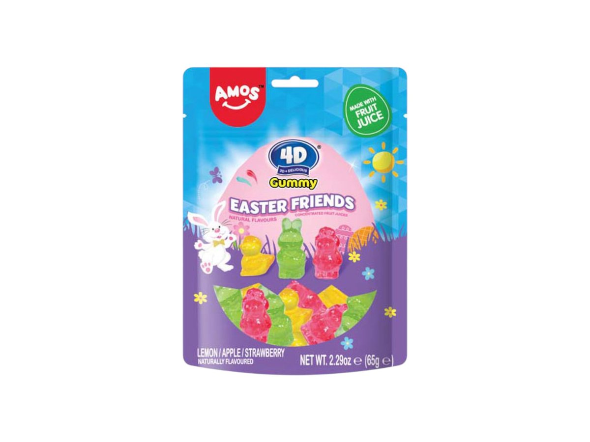 Бонбони Желирани Amos 4D Gummy Mix 65 Г