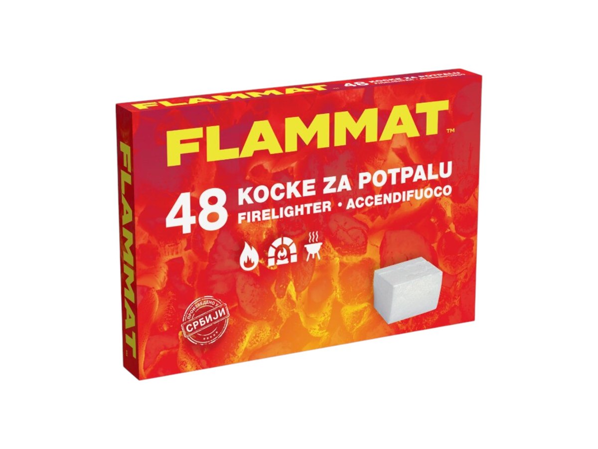 Кубчета Flammat Сухи за Разпалване 48бр Петрол