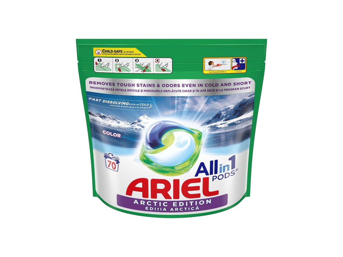 Капсули За Пране Ariel Arctic Color 70бр