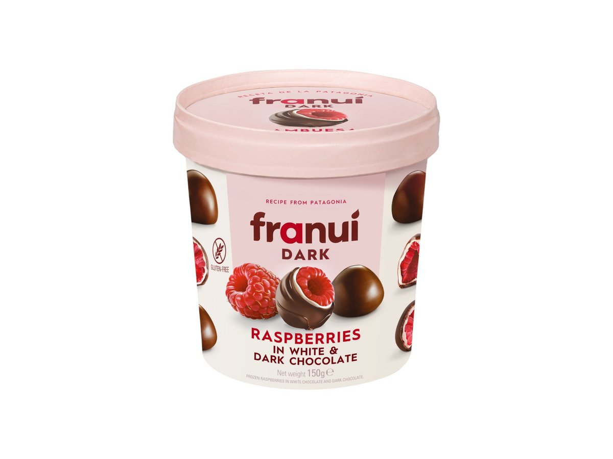 Малини Franui с Бял и Черен Шоколад 150гр Замразени