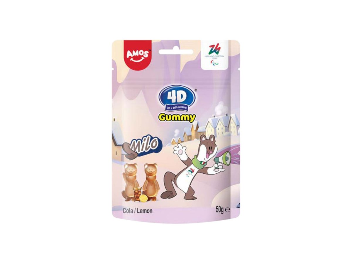 Бонбони Желирани Amos 4D Gummy Milo Кола И Лимон 50 Г