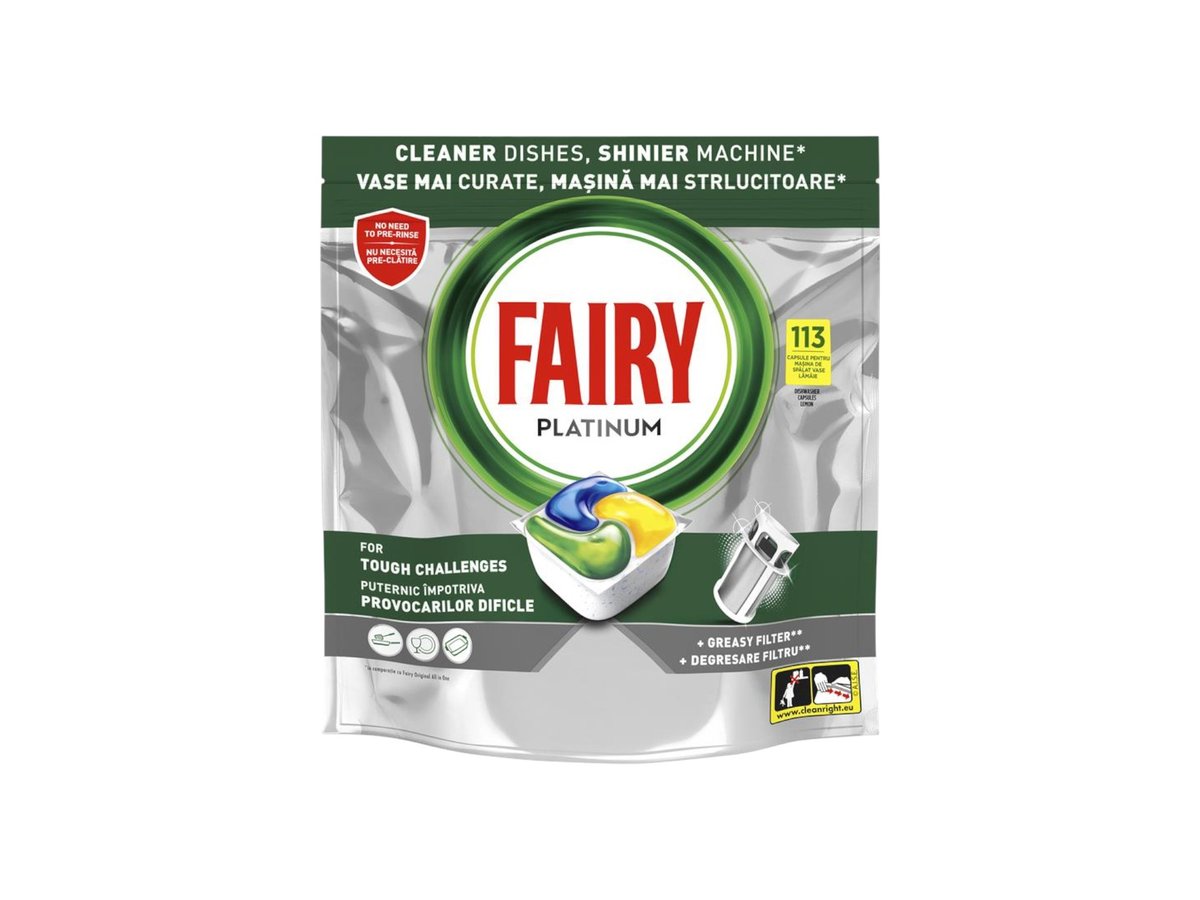 Таблетки За Съдомиялна Fairy Platinum Лимон 113бр