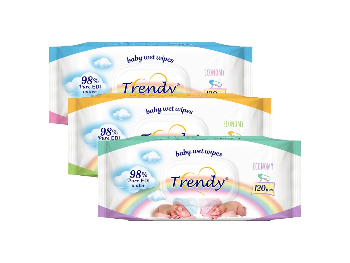 Кърпи Влажни Trendy Бебе 120 Бр С Капак
