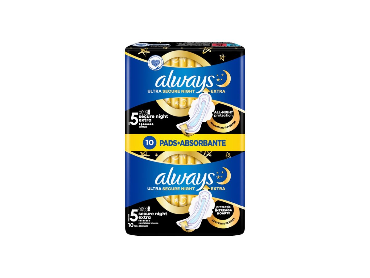 Дамски Превръзки Always Ultra Найт Екстра Дуо 10бр. 34874