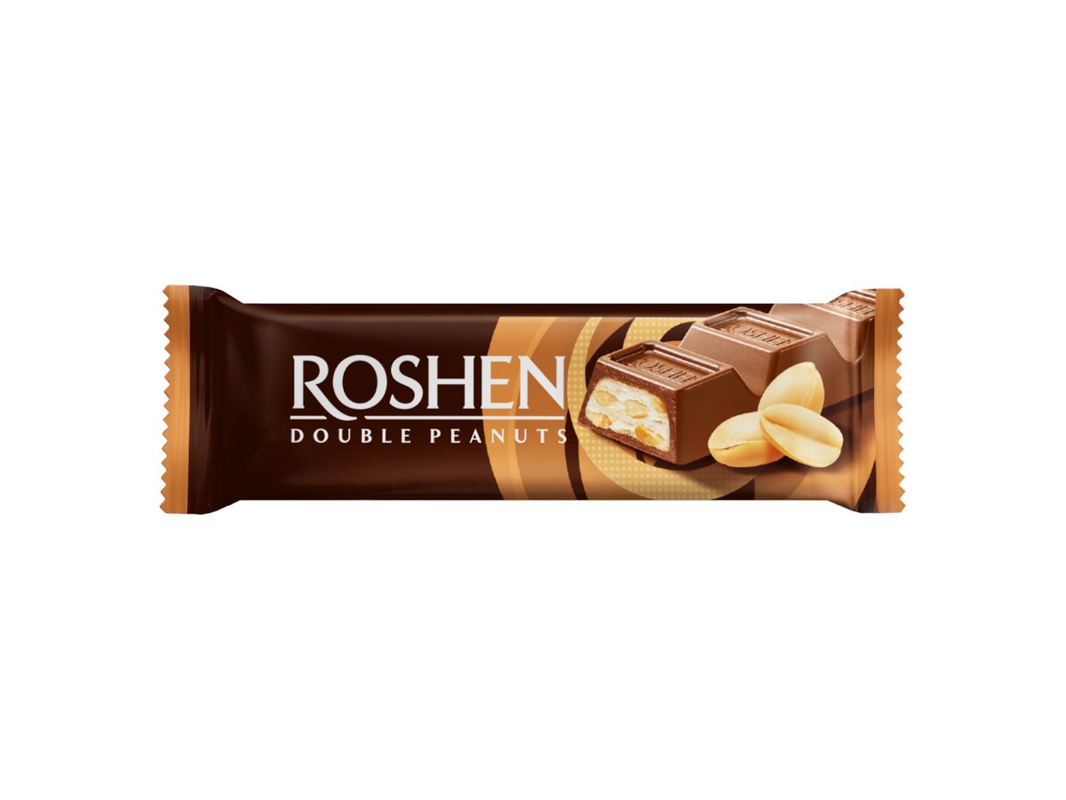Десерт Roshen Млечен Шоколад Двоен Фъстък 29гр