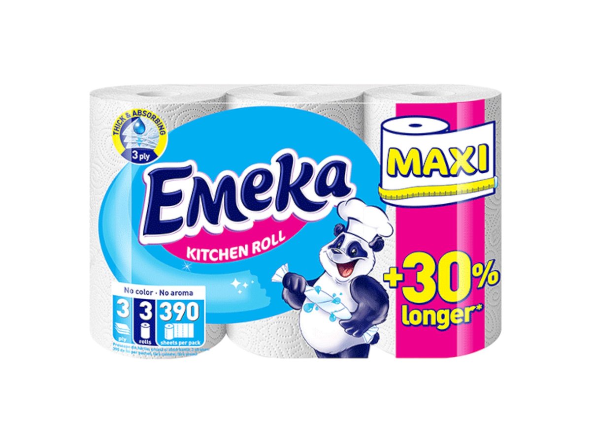 Руло Кухненско Емека Maxi Бяло 3бр 3 Пласта Пакет