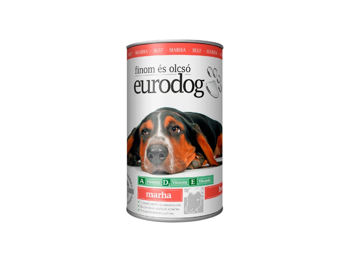 Храна за Кучера EuroDog Говеждо 415гр Консерва