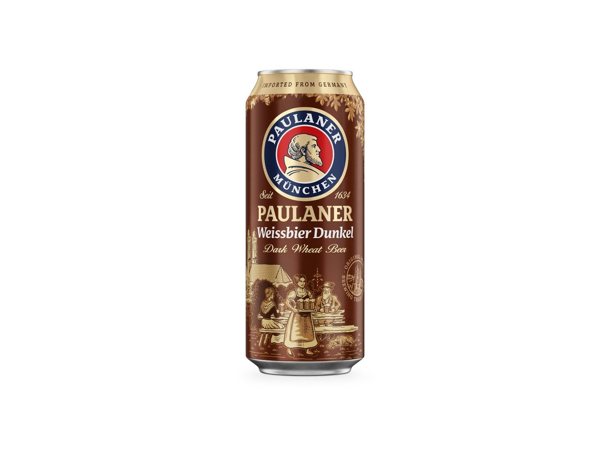 Бира Paulaner Хефевайс Тъмно 5.3% 500мл Кен Германия