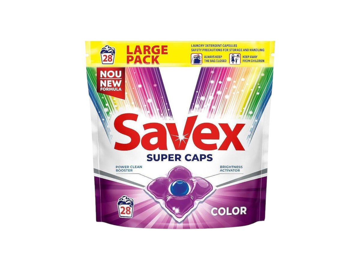 Капсули за Пране Savex 2в1 Color 28бр Плик
