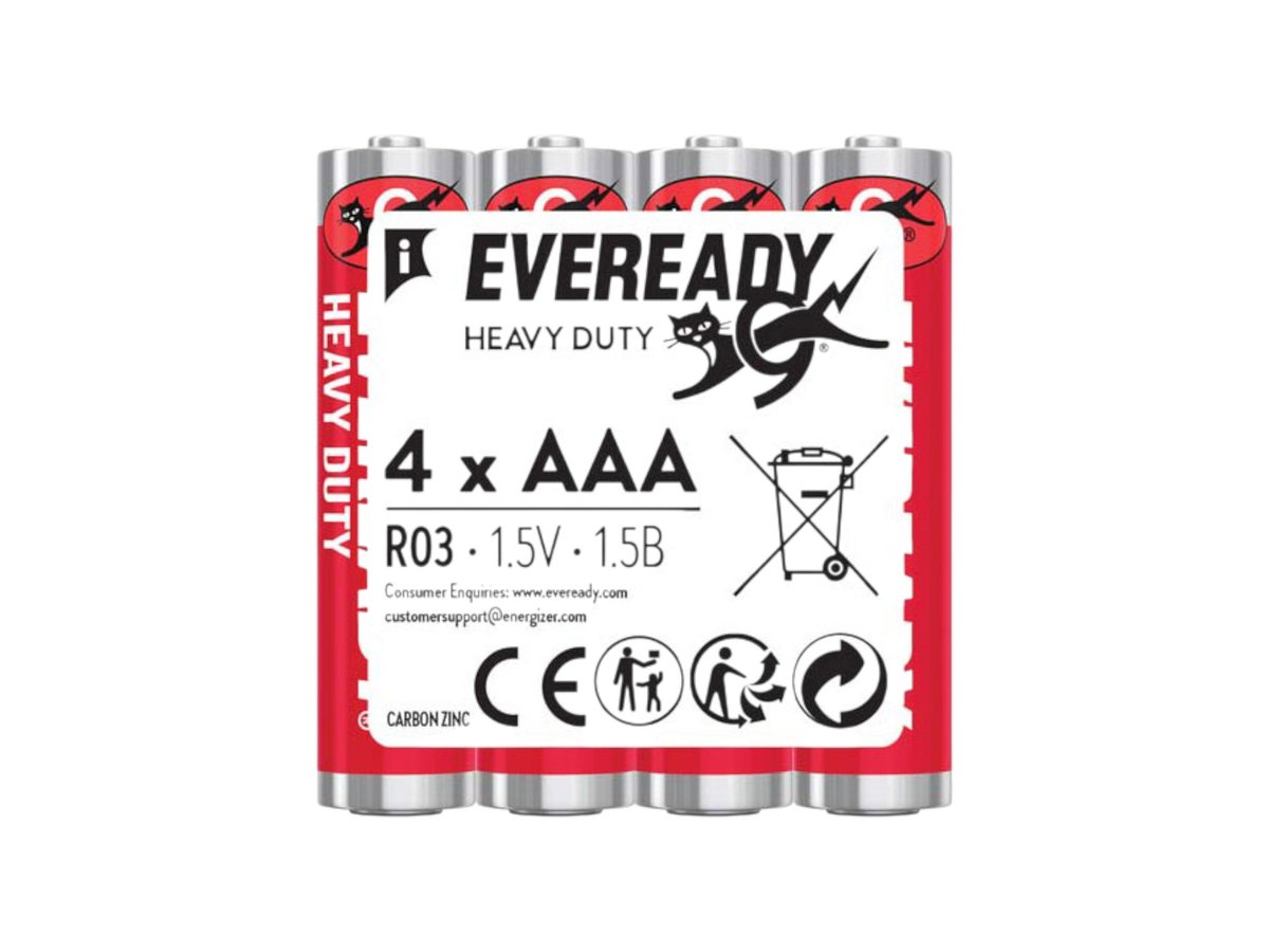 Батерии Eveready Hd Aaa 4 Бр Фолио Цинкови R03