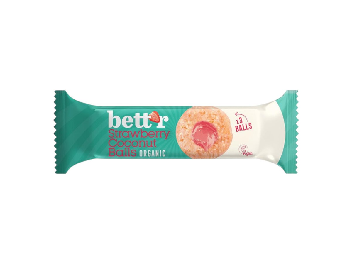 Бонбони Плодови Bettr Пълнеж Кокос и Ягода 45гр