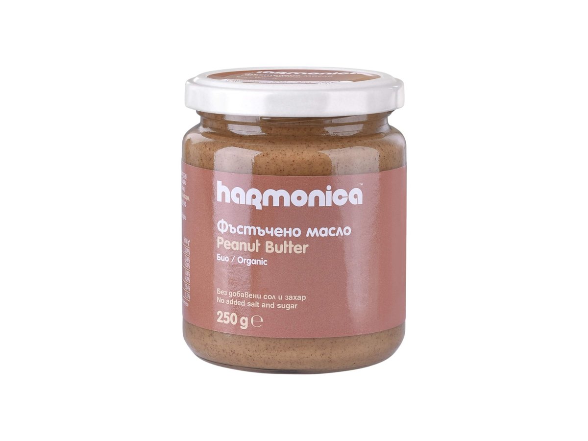 Масло Био Фъстъчено Harmonica 100% 250гр Буркан