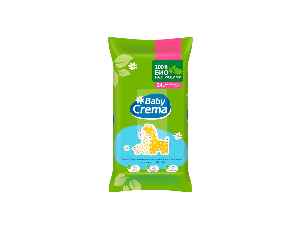 Кърпи Влажни Baby Crema Лайка 24бр