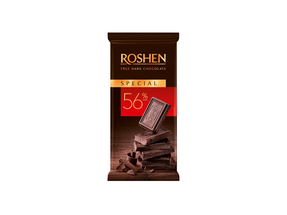 Шоколад Roshen Тъмен Специал 56% 85гр