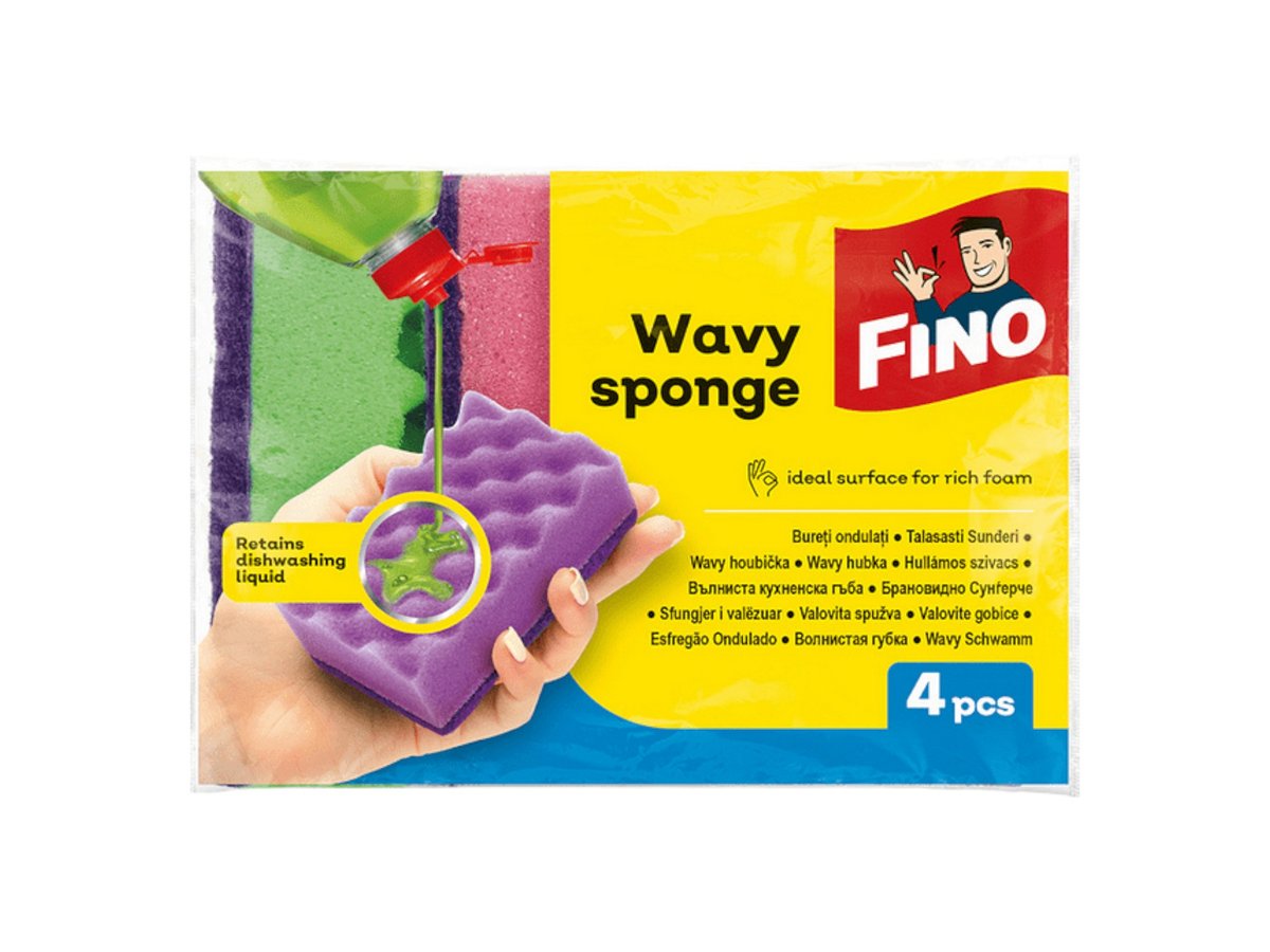 Гъба Домакинска Fino Вълни 4бр