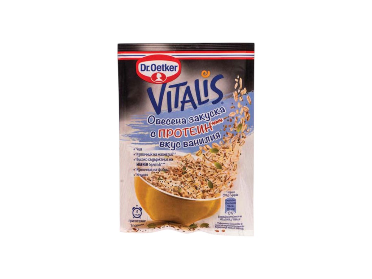 Закуска Овесена Vitalis Протеин Ванилия 63 Г