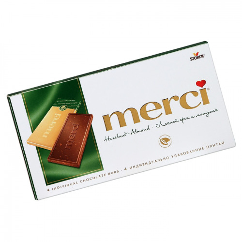 Шоколад Merci лешник и бадем 100гр.