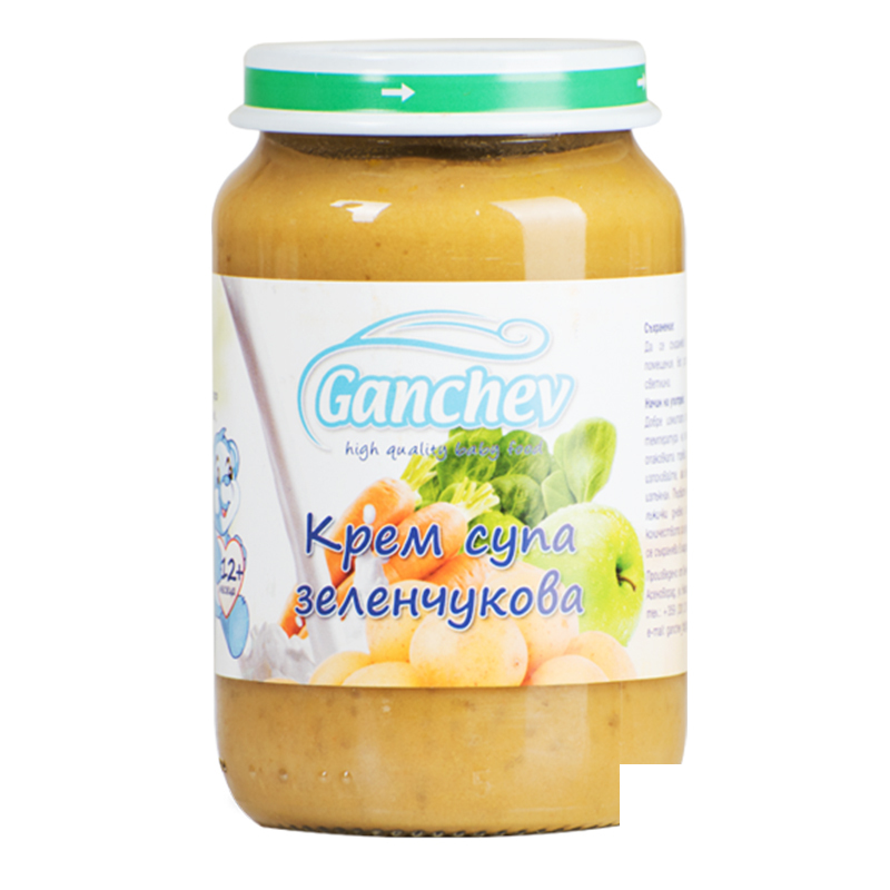 Крем супа зеленчукова 12+ месеца Ганчев 190гр. - Ганчев