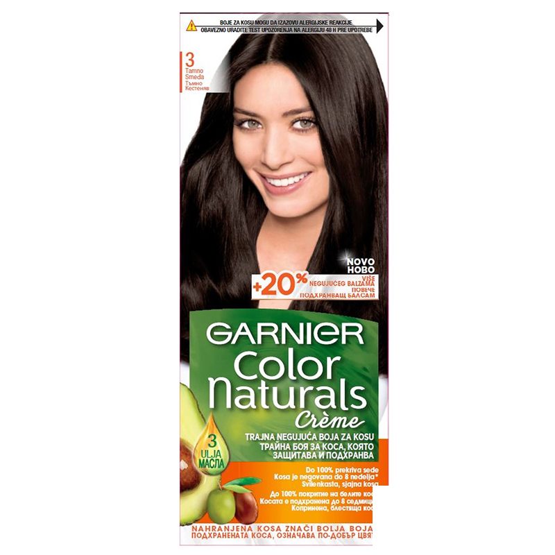 Боя за коса Garnier Naturals тъмно кестеняв №3