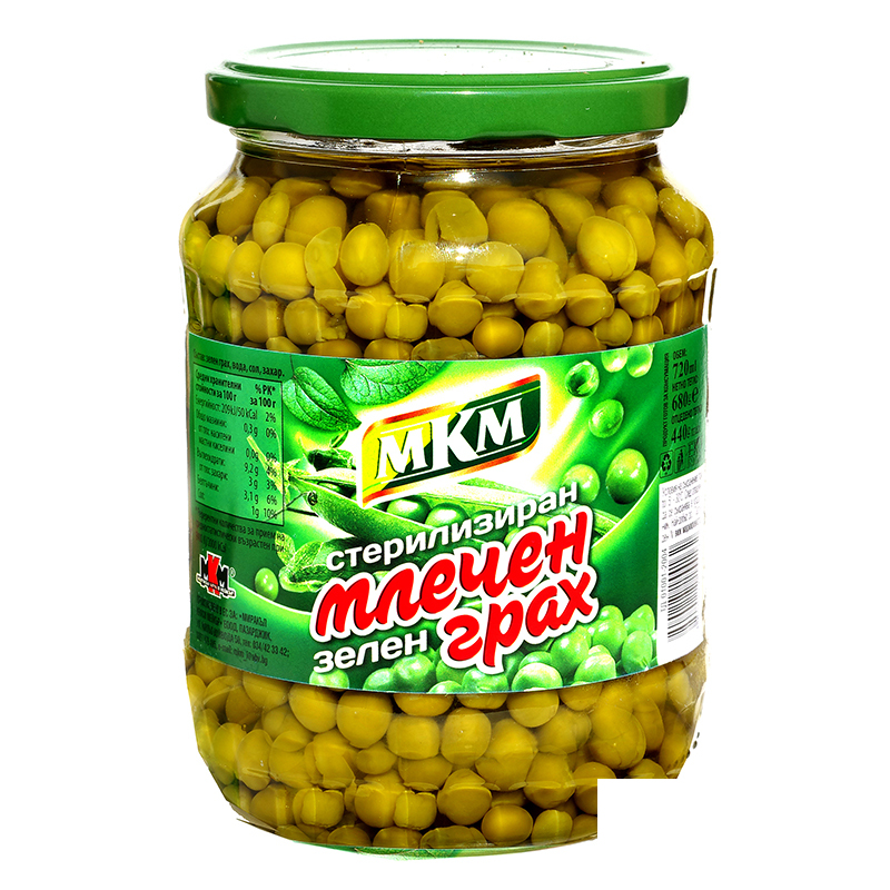 Зелен грах млечен МКМ 680гр. - МКМ