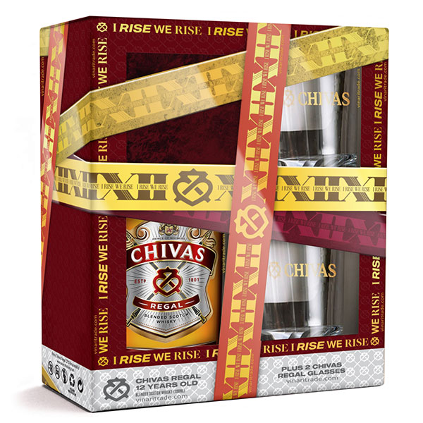 Уиски Chivas Regal 12г. 700мл. + 2чаши
