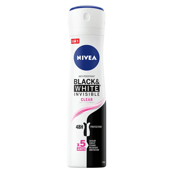 Дезодорант Nivea Black&white invisible clear 150мл.