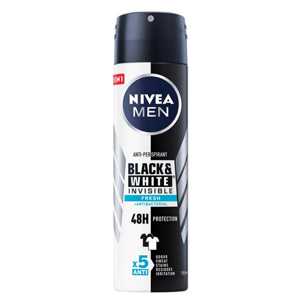 Дезодорант Nivea Men invisible for black&white fresh 150мл.